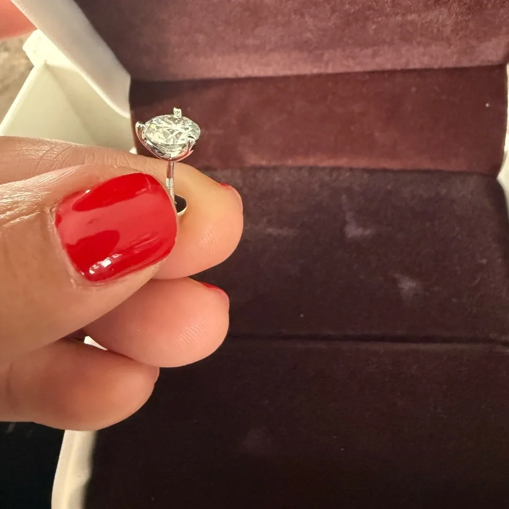 Moissanite Earrings - Picture 8 of 12